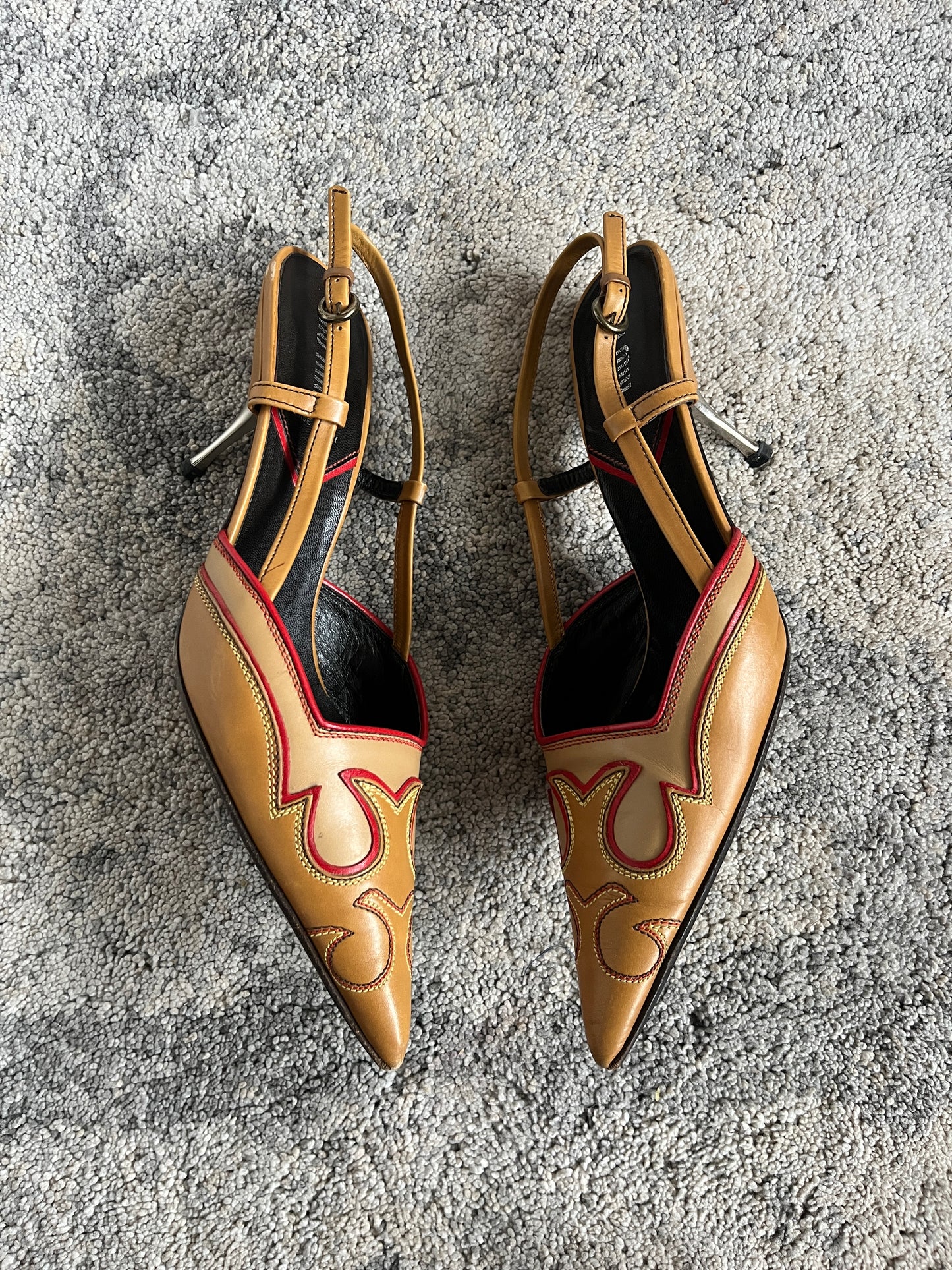 Miu Miu 2000’s cowboy slingback heels