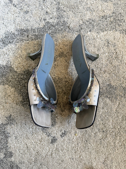 Prada SS2000 sequins mules heels