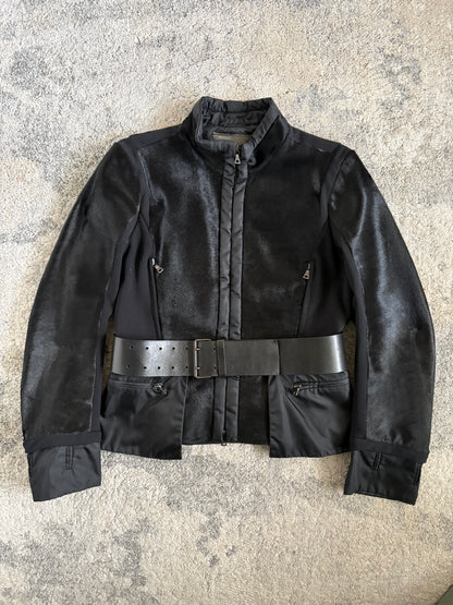 Prada 2000’s pony hair & nylon jacket