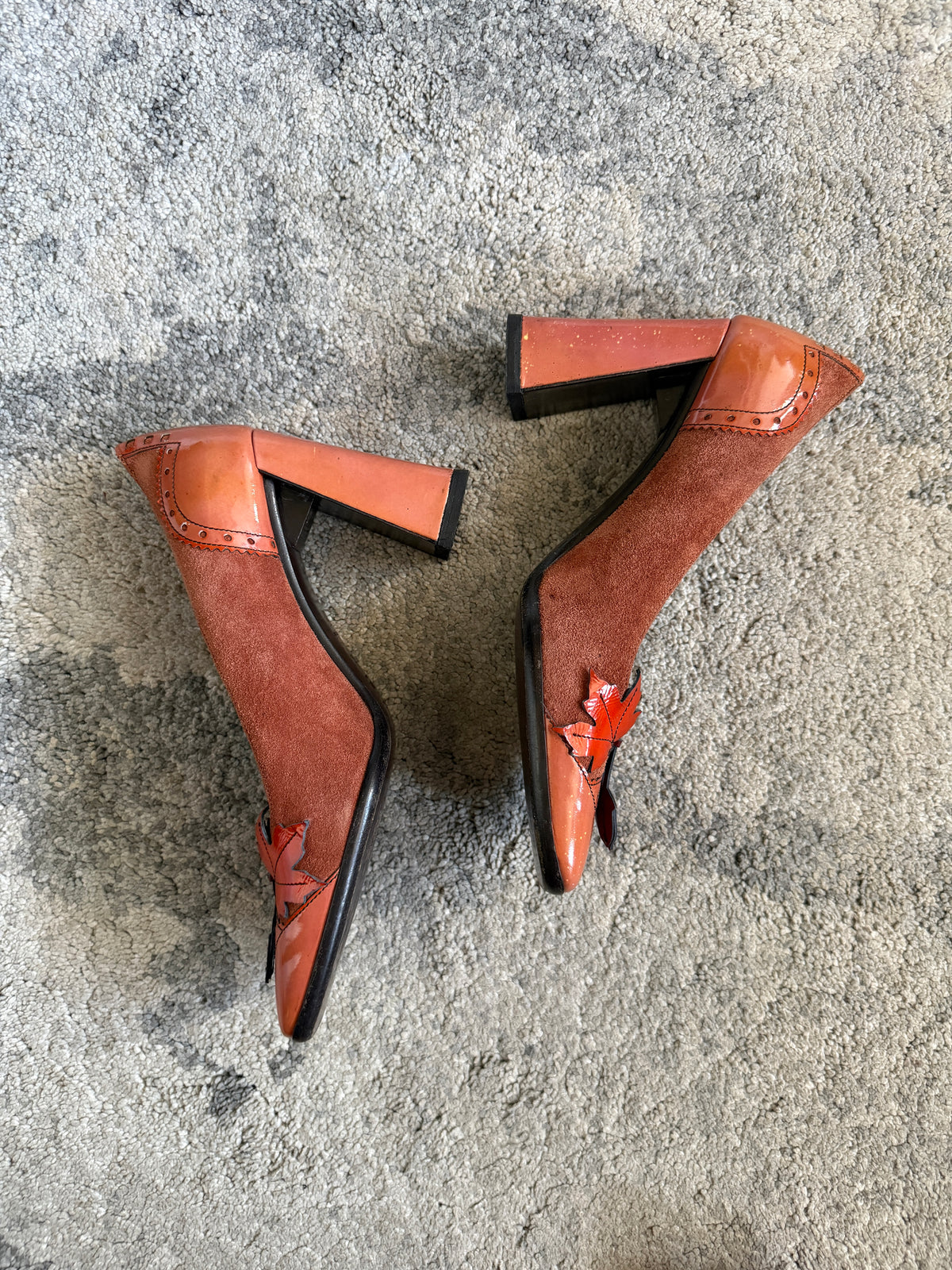 Prada FW1999 leaf leather heels