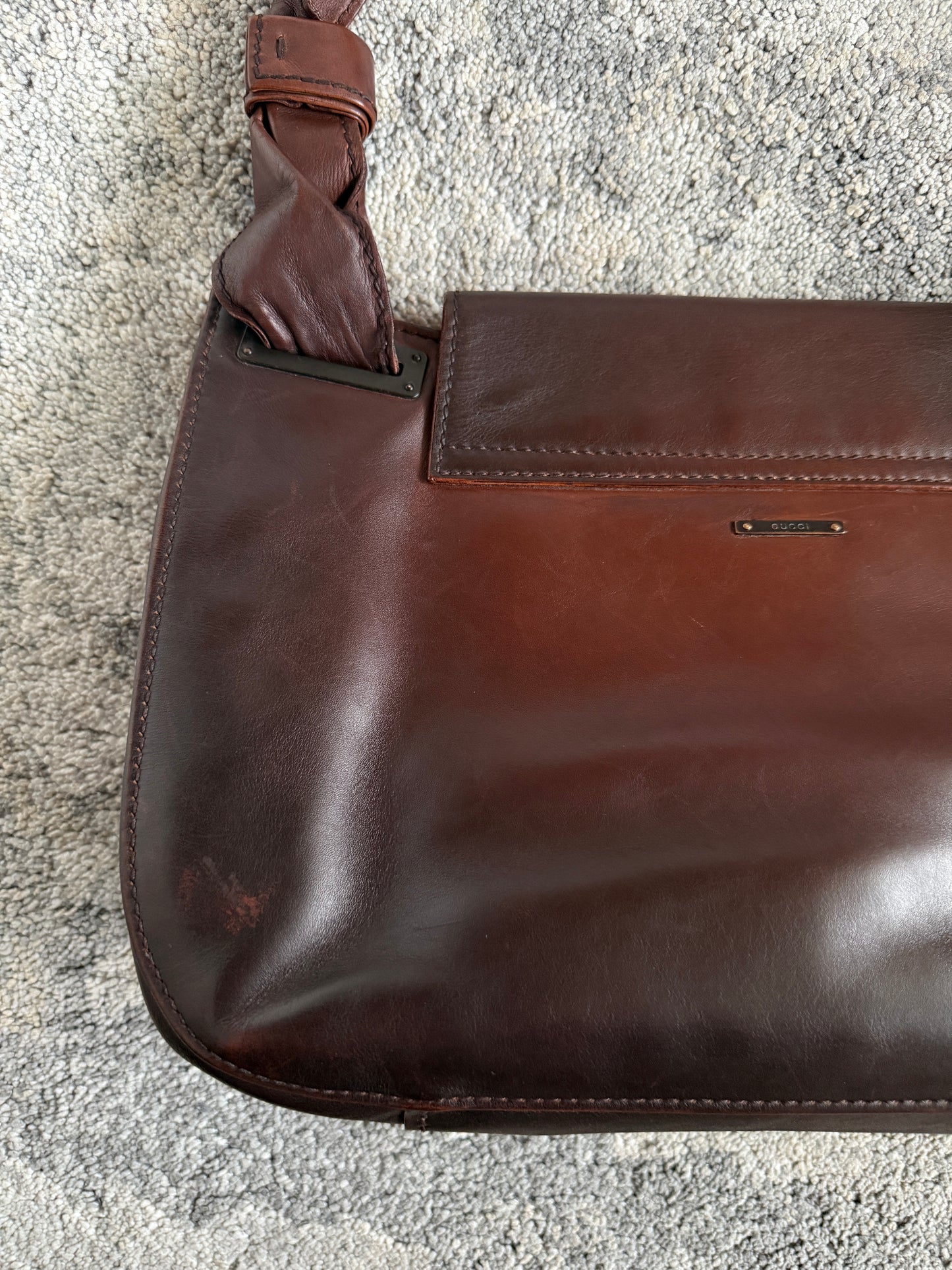 Gucci FW2002 leather shoulder bag