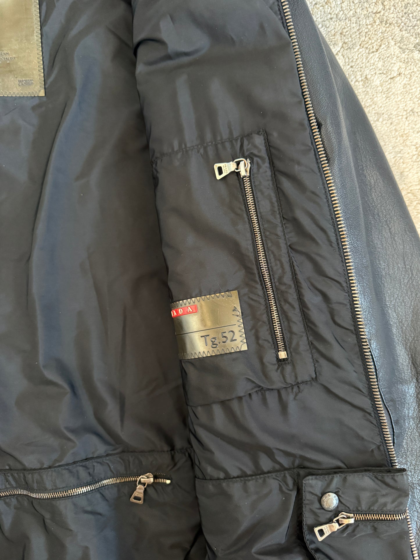Prada 1999 leather motorcycle jacket