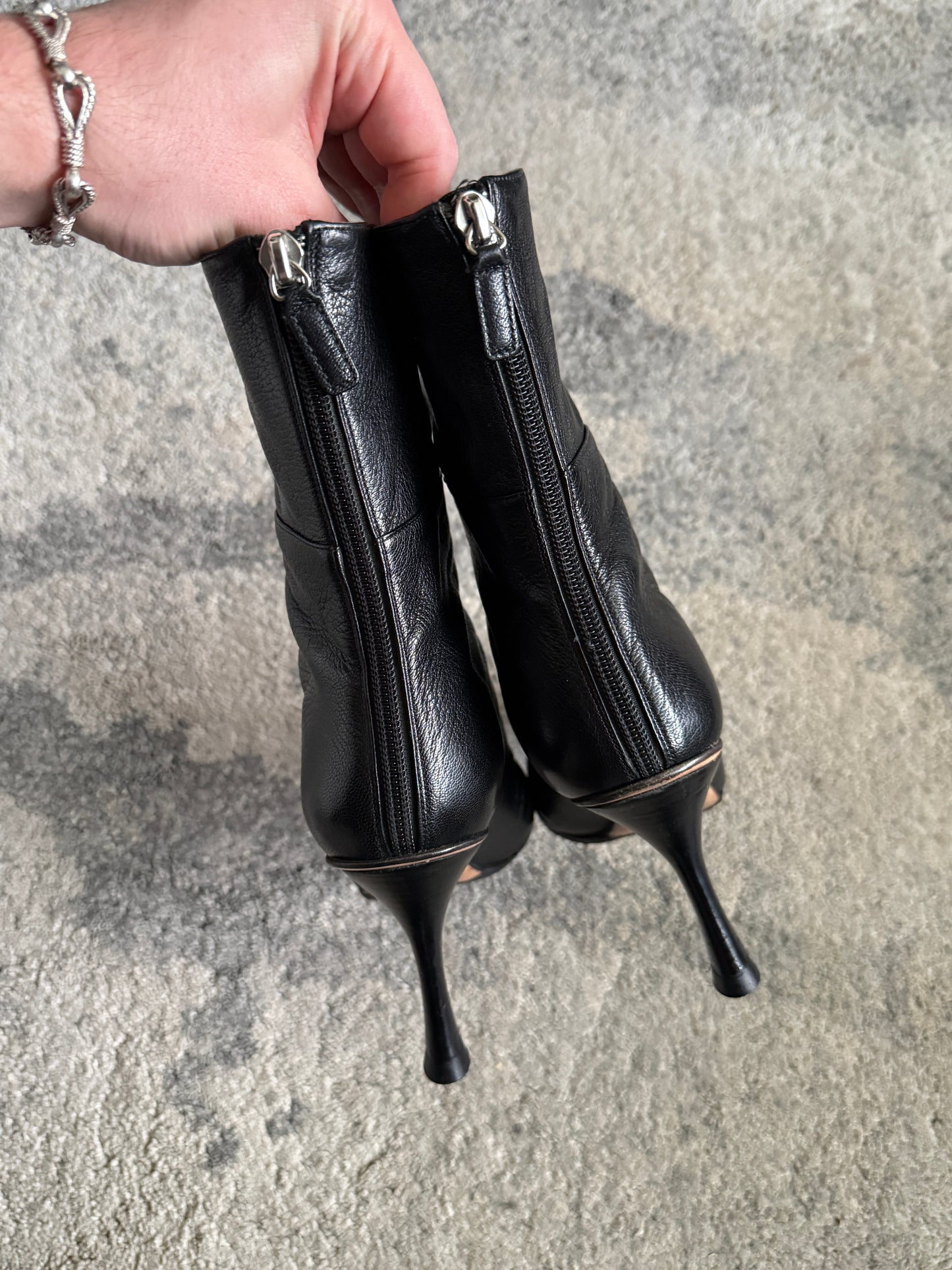 Gucci 2000’s leather heels mid boots