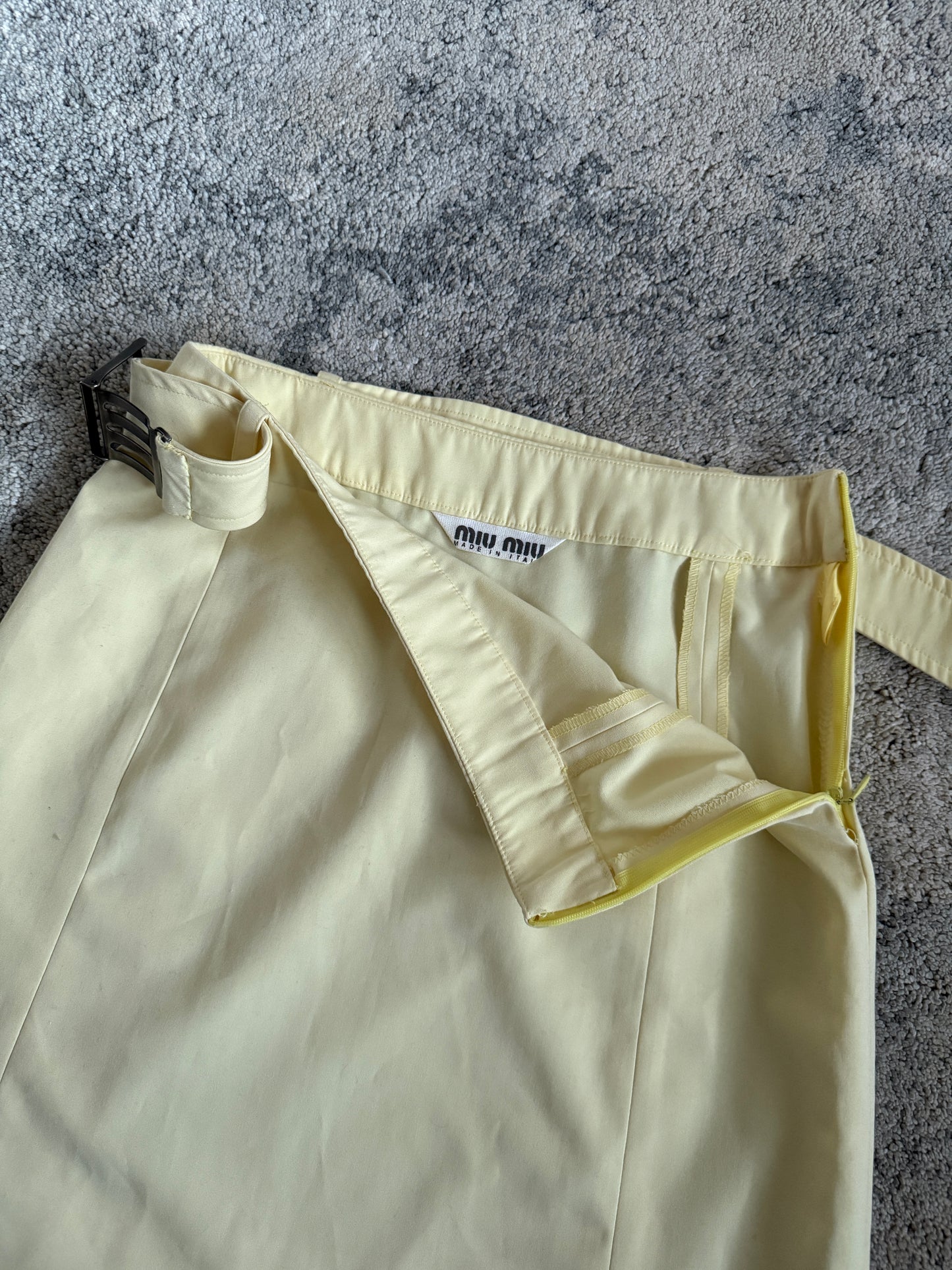 Miu Miu 1993 nylon & rayon mini skirt