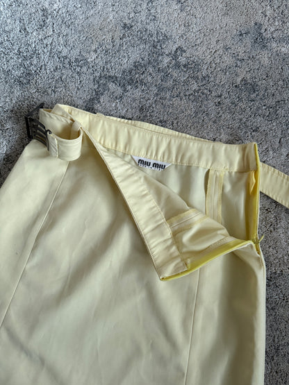 Miu Miu 1993 nylon & rayon mini skirt