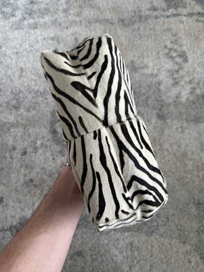 Prada SS2003 zebra pony hair leather bag
