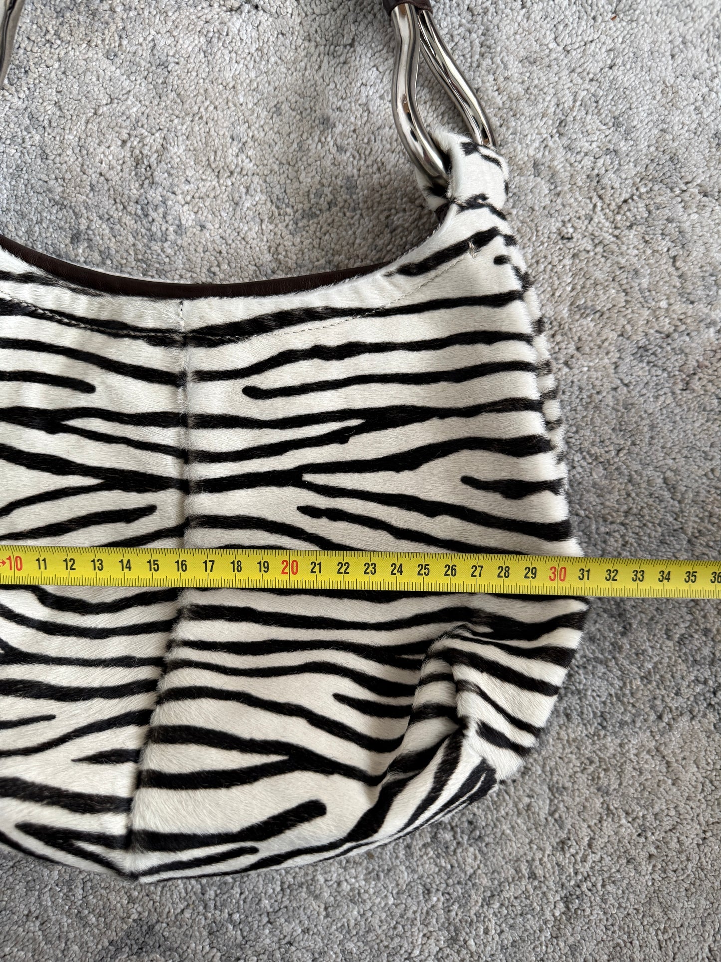 Prada SS2003 zebra pony hair leather bag