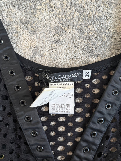 Dolce & Gabbana 2003 mesh laces top