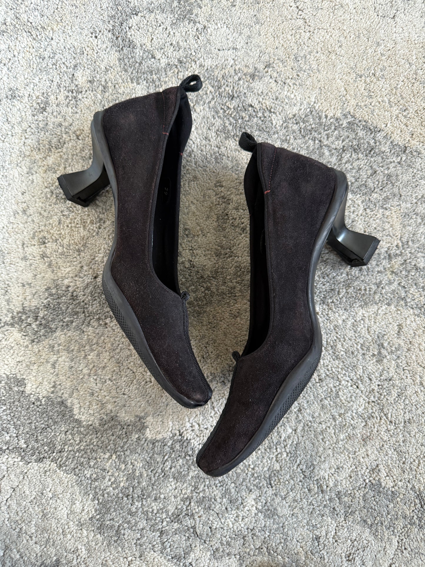 Prada FW1999 suede heels