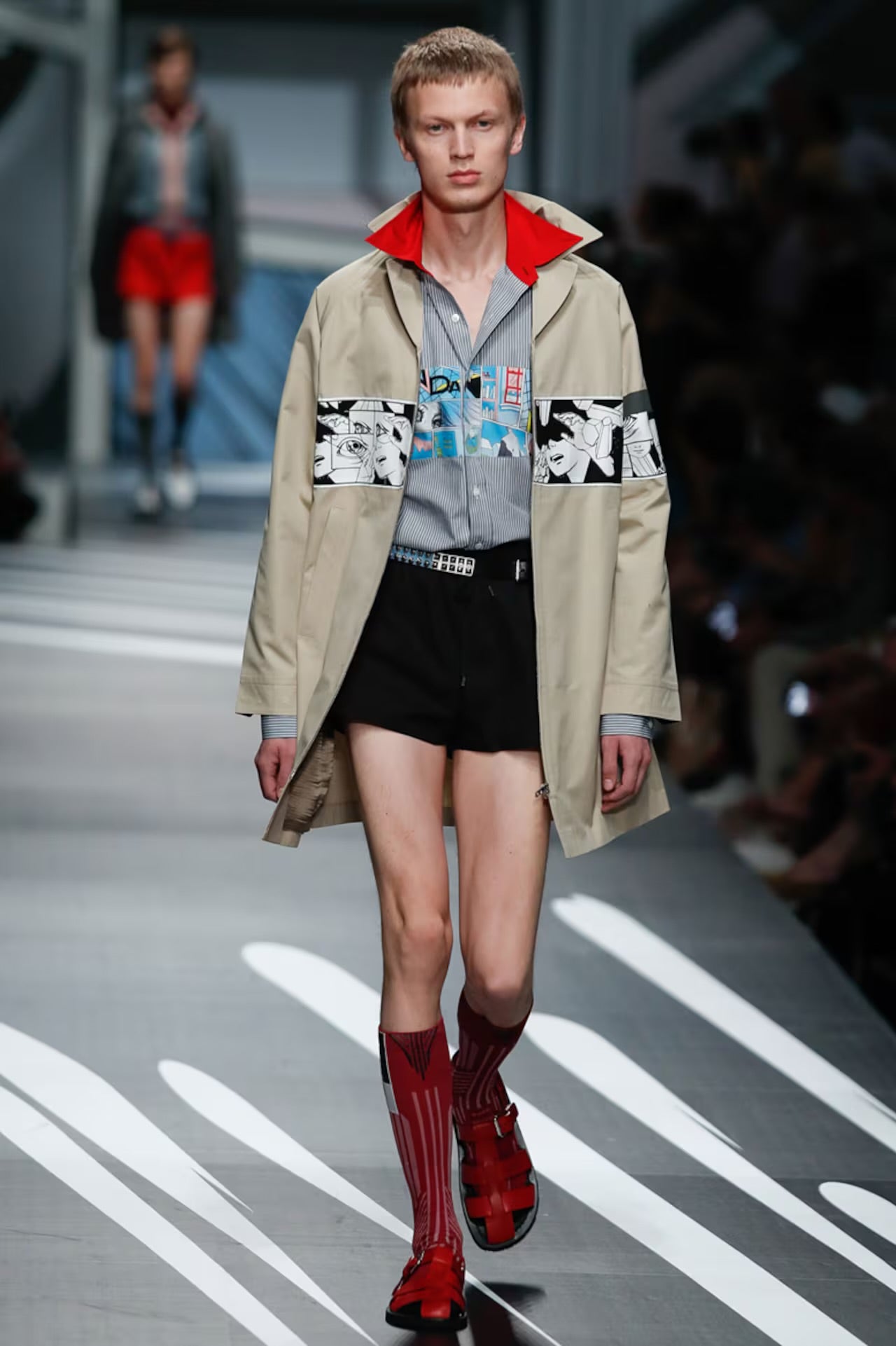 Prada SS2018 comics cotton jacket