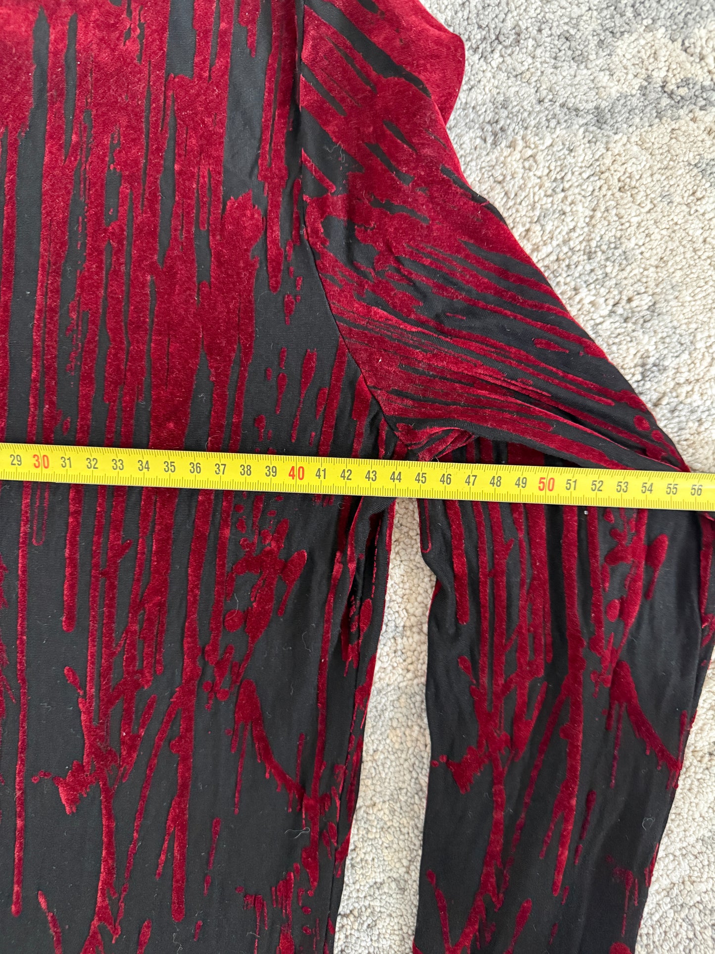 Jean Paul Gaultier FW1998 velvet blood drop dress
