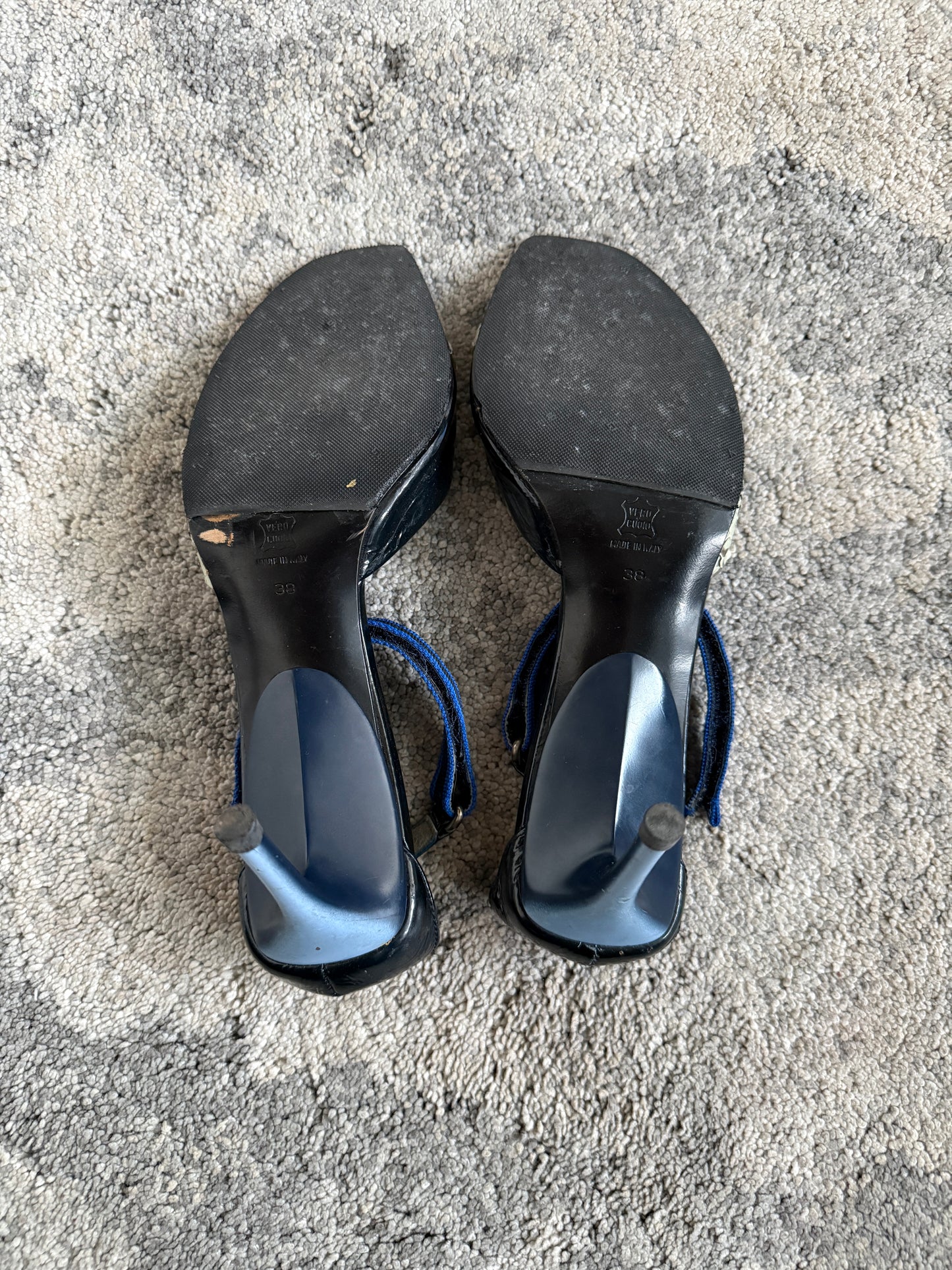 Miu Miu 1999 python & mesh heels