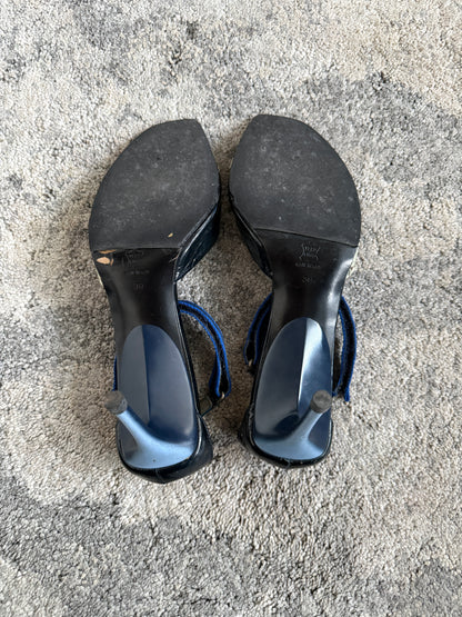 Miu Miu 1999 python & mesh heels