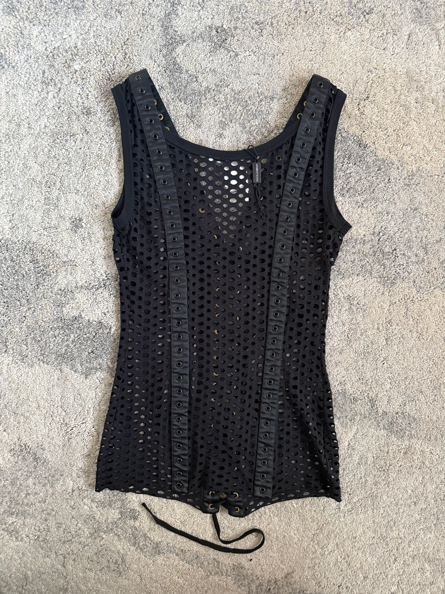 Dolce & Gabbana 2003 mesh laces top