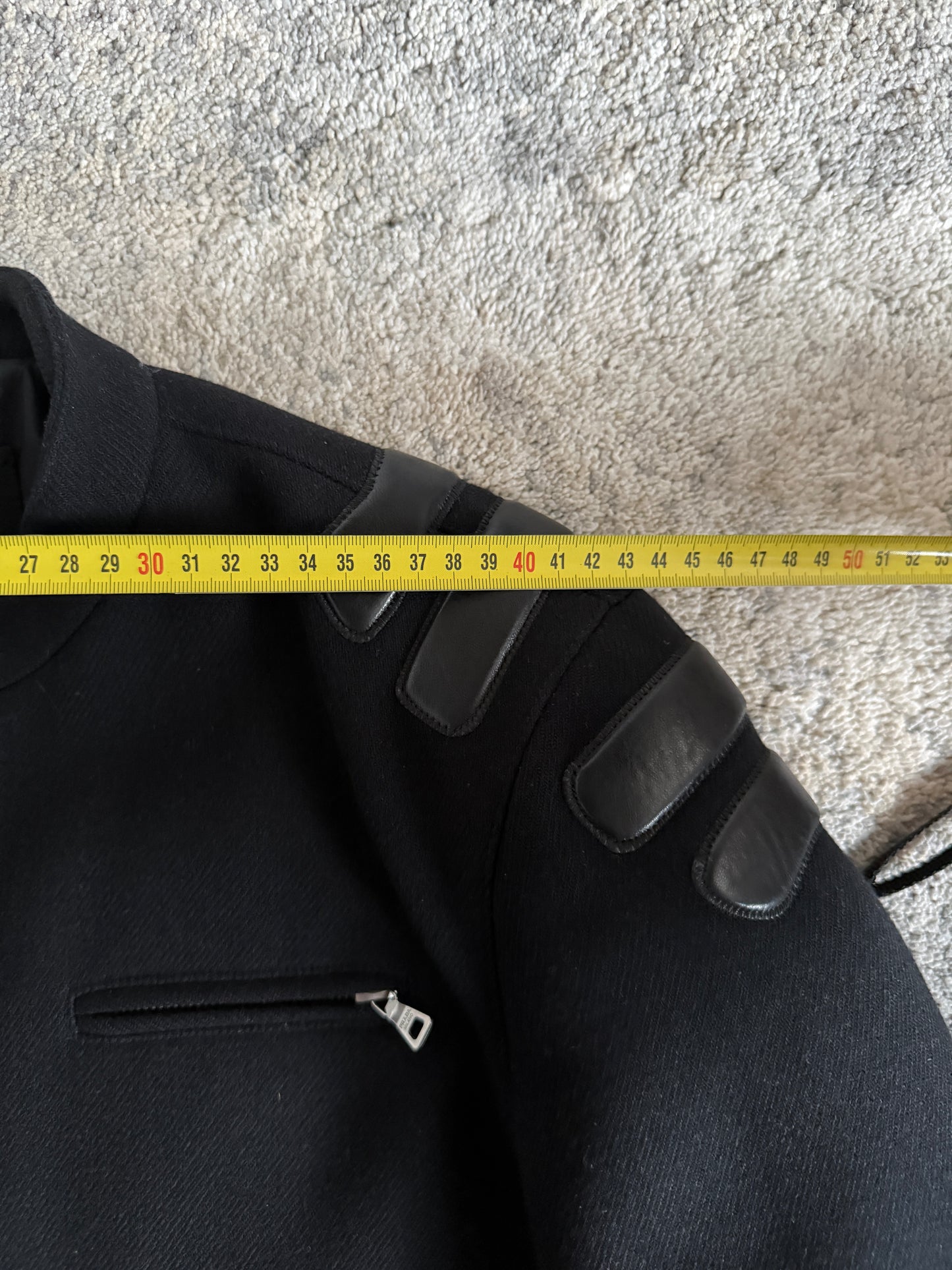 Prada FW1999 wool shoulder pads jacket
