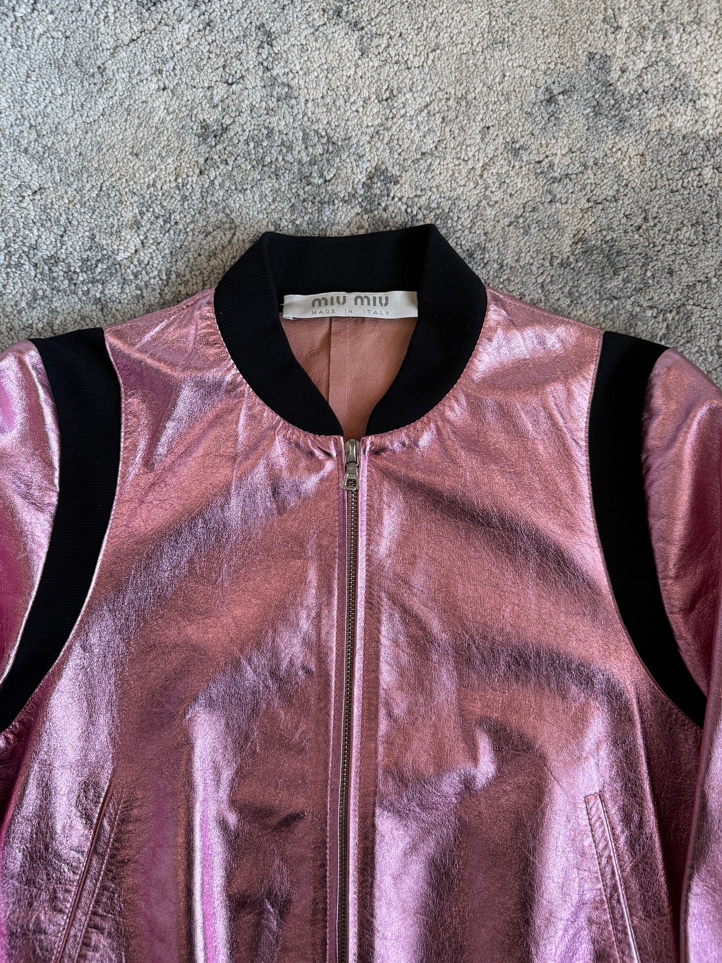 Prada SS2000 shiny leather jacket