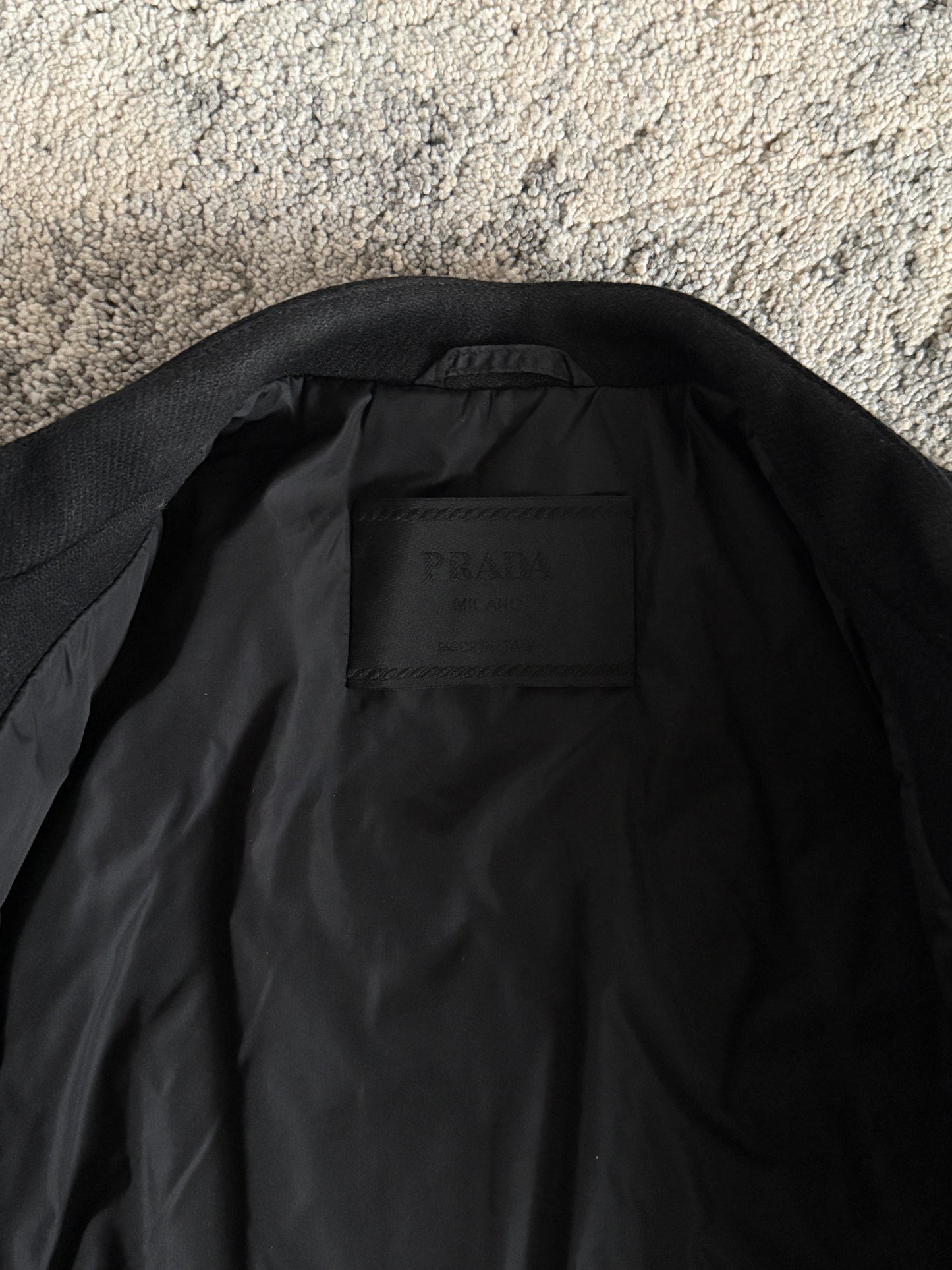 Prada FW1999 wool shoulder pads jacket