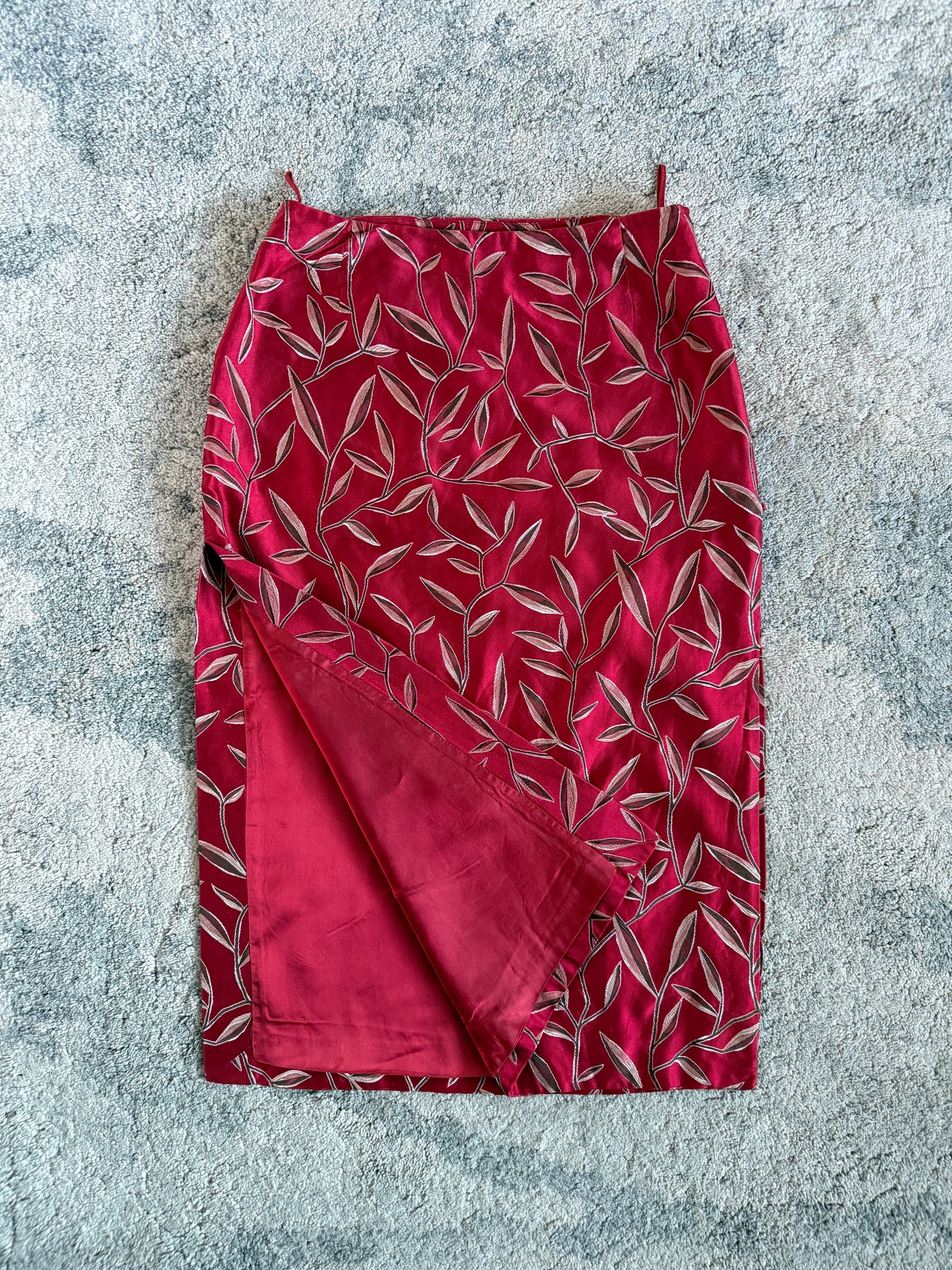 Prada SS1997 jacquard silk skirt