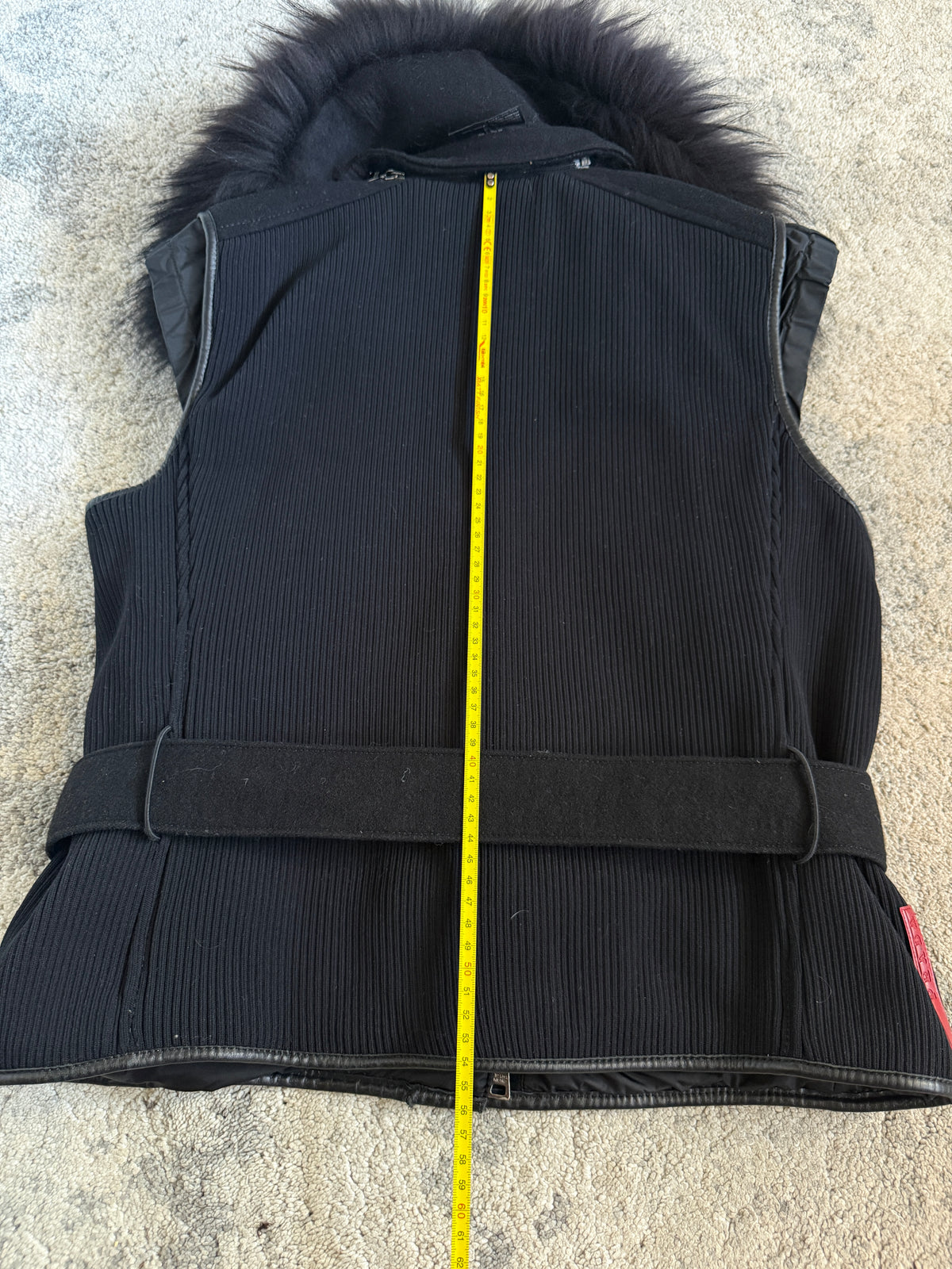 Prada FW2000 nylon jacket with fur collar