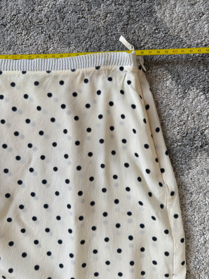 Prada SS2000 silk polkadot skirt