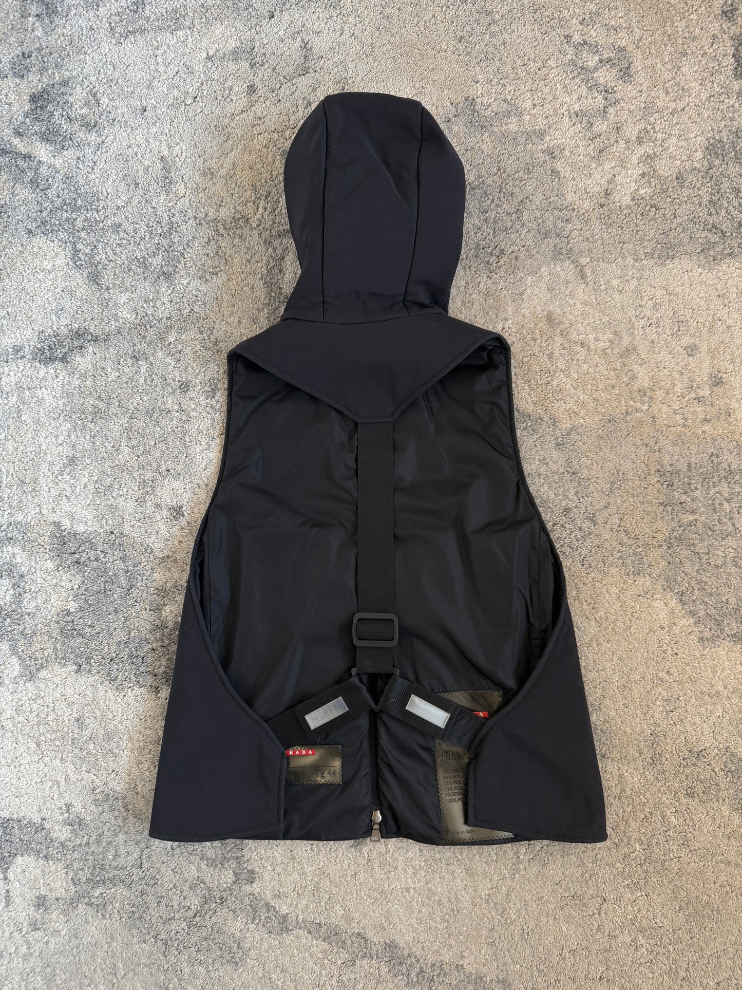 Prada FW1999 ninja hood nylon  vest