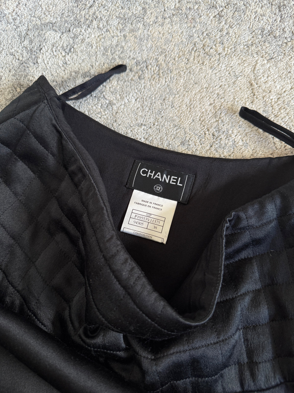 Chanel SS2002 silk skirt
