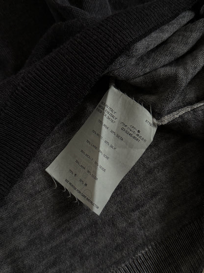 Prada SS2006 dye wool & cashmere V sweater