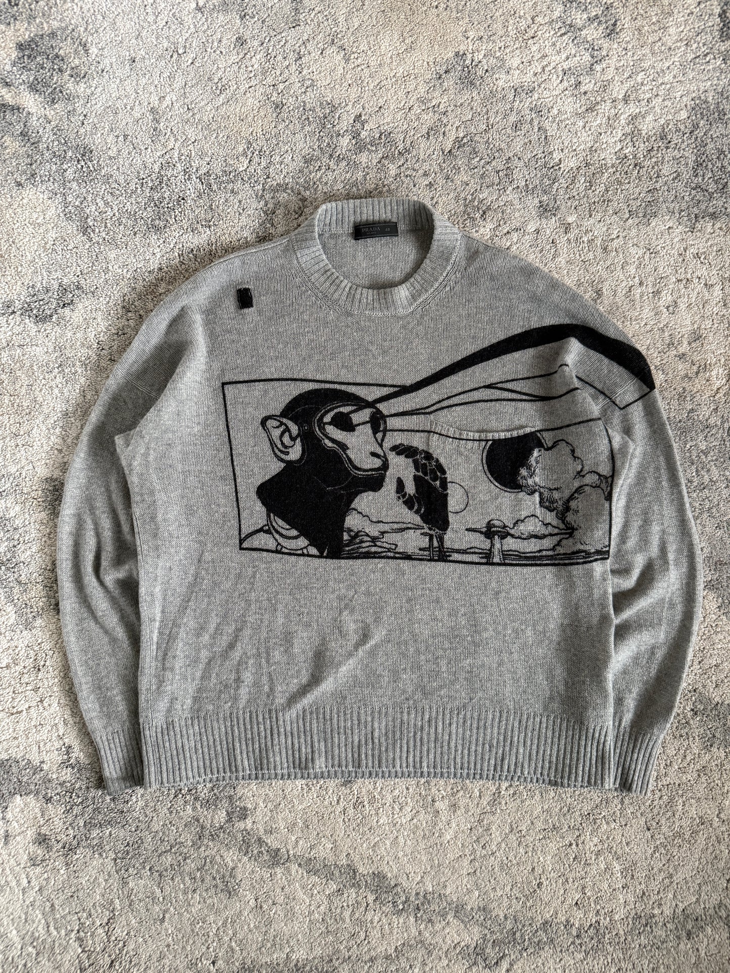 Prada SS2018 cashmere comics sweater