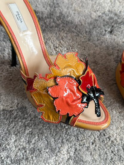 Prada 2008 resort floral heels