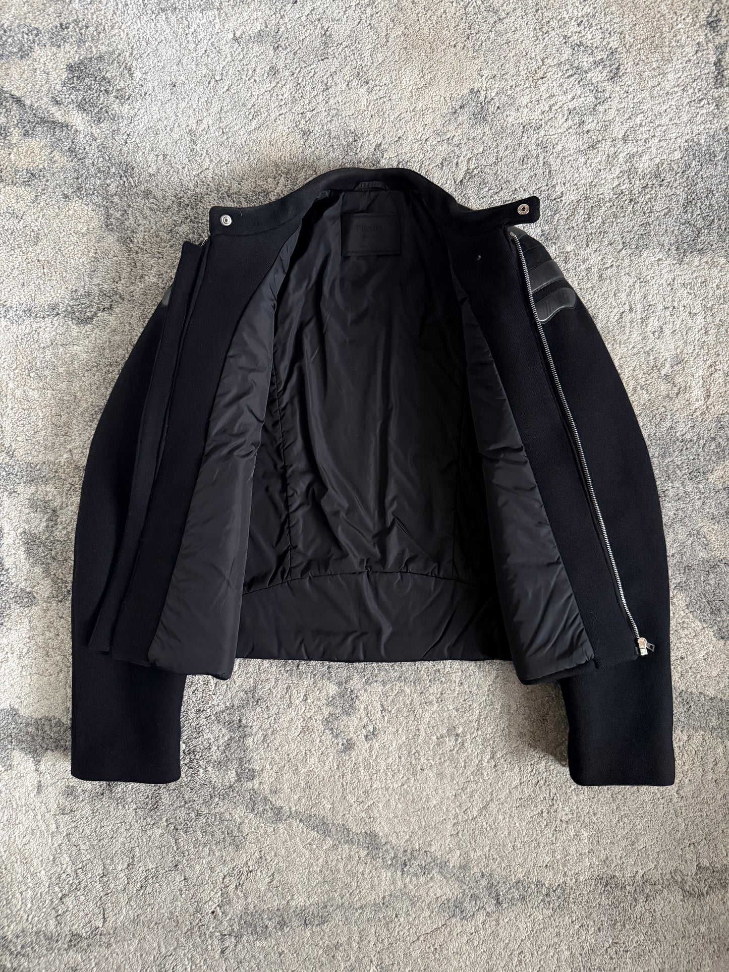 Prada FW1999 wool shoulder pads jacket