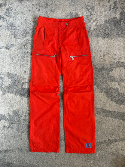 Chanel SS2002 cotton zip pants