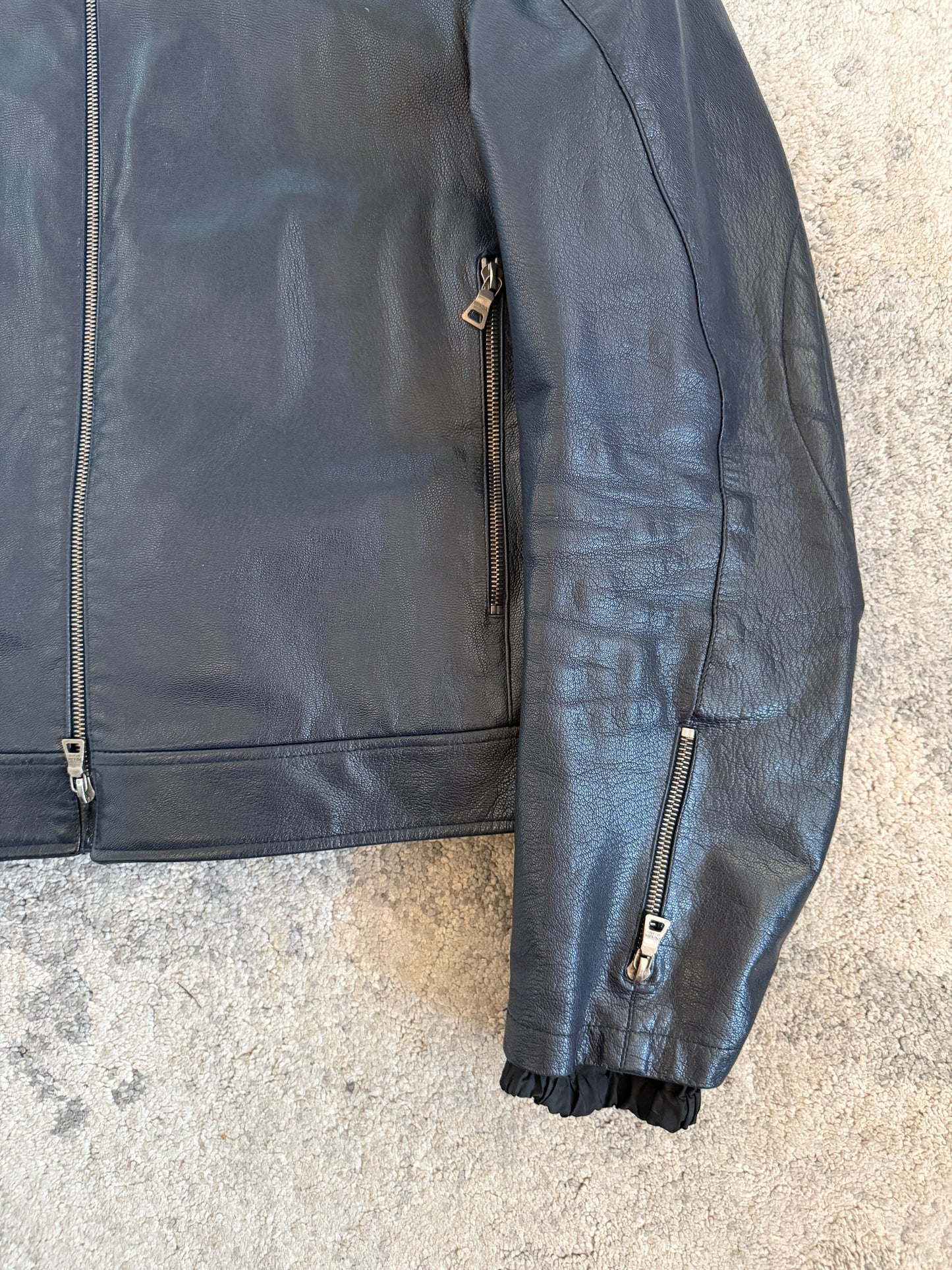 Prada 1999 leather motorcycle jacket