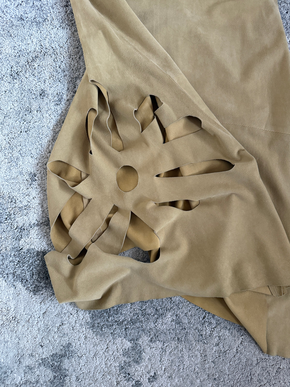 Gucci SS2002 suede leather skirt