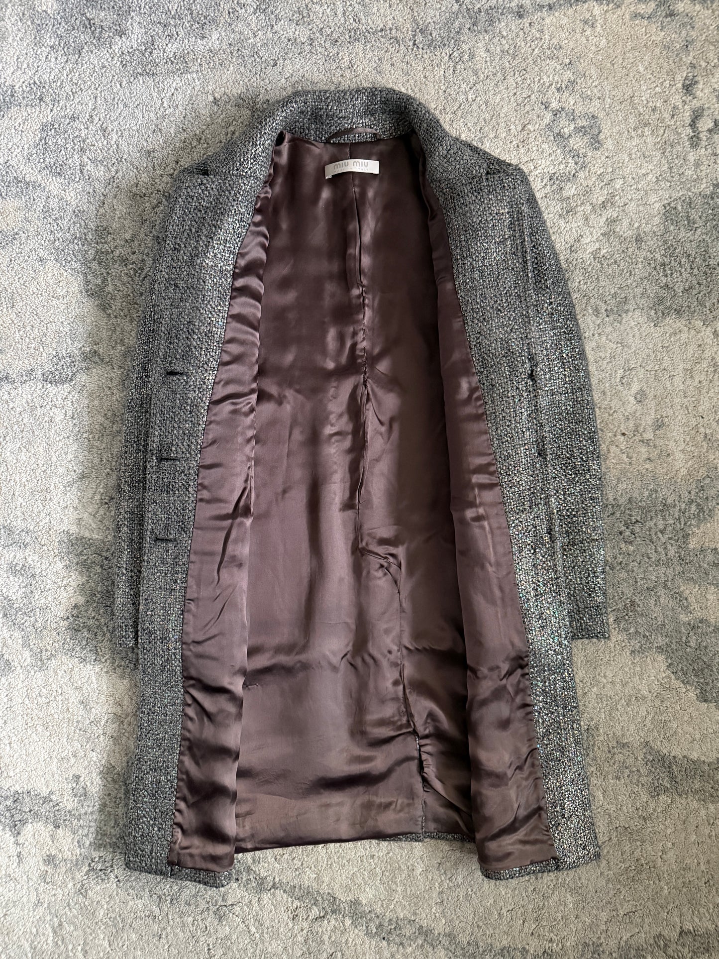 Miu Miu FW1998 wool iridescent coat