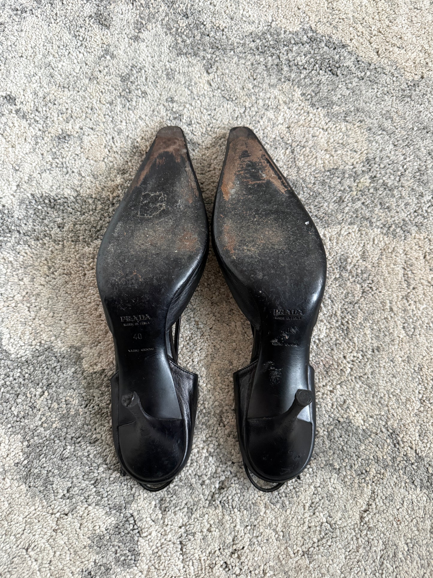 Prada 1990’s leather kitten heels