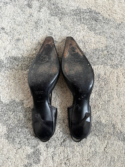 Prada 1990’s leather kitten heels