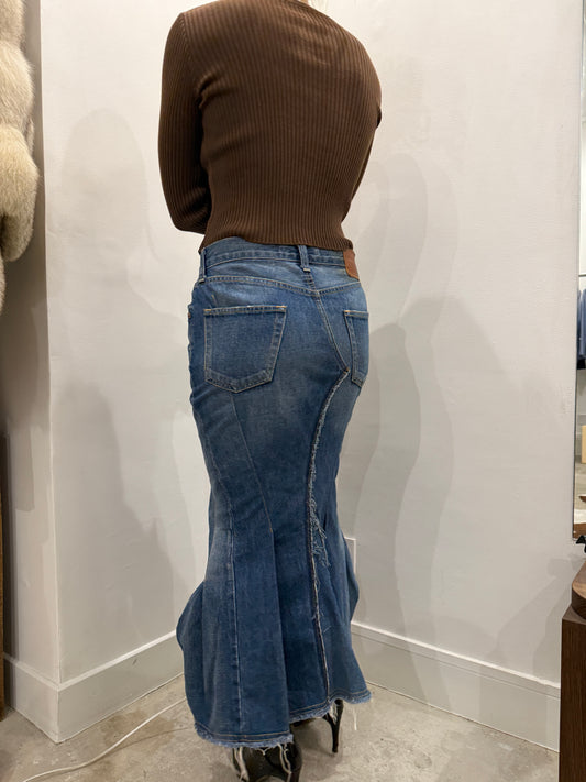 Junya Watanabe SS2009 reconstructed denim skirt