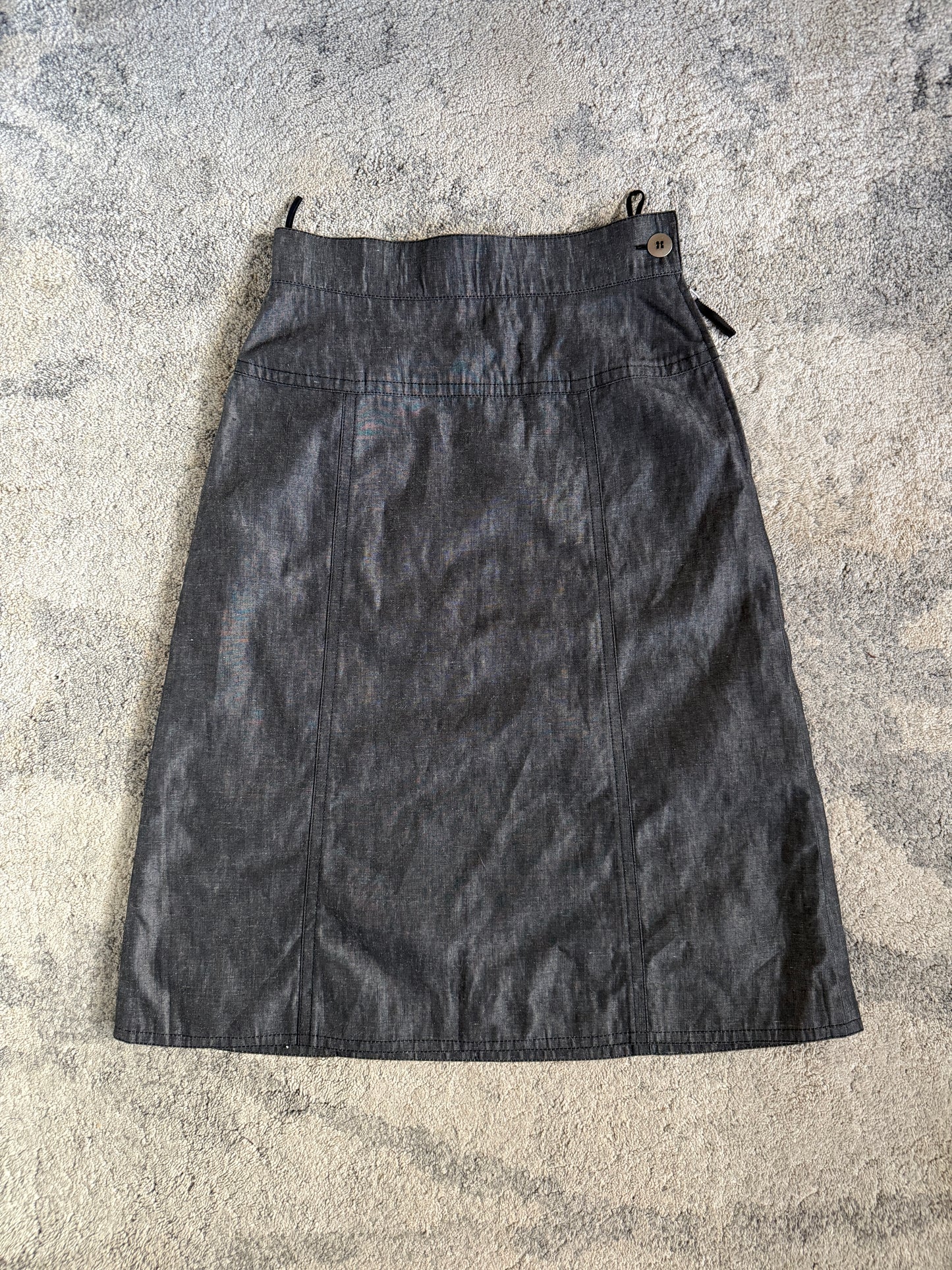 Louis Vuitton SS2002 cotton & raffy skirt