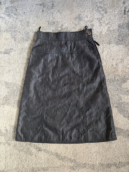 Louis Vuitton SS2002 cotton & raffy skirt