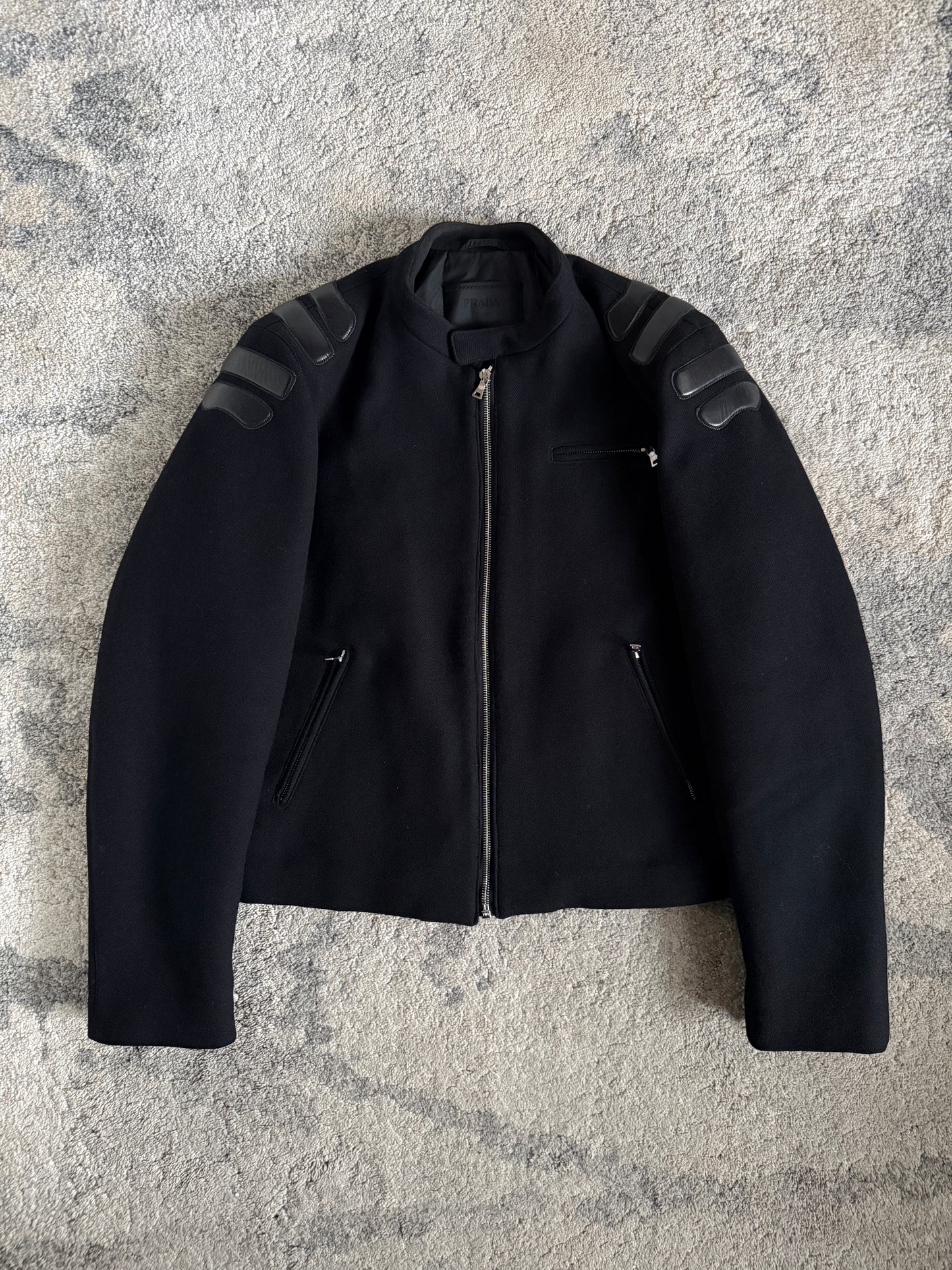 Prada FW1999 wool shoulder pads jacket