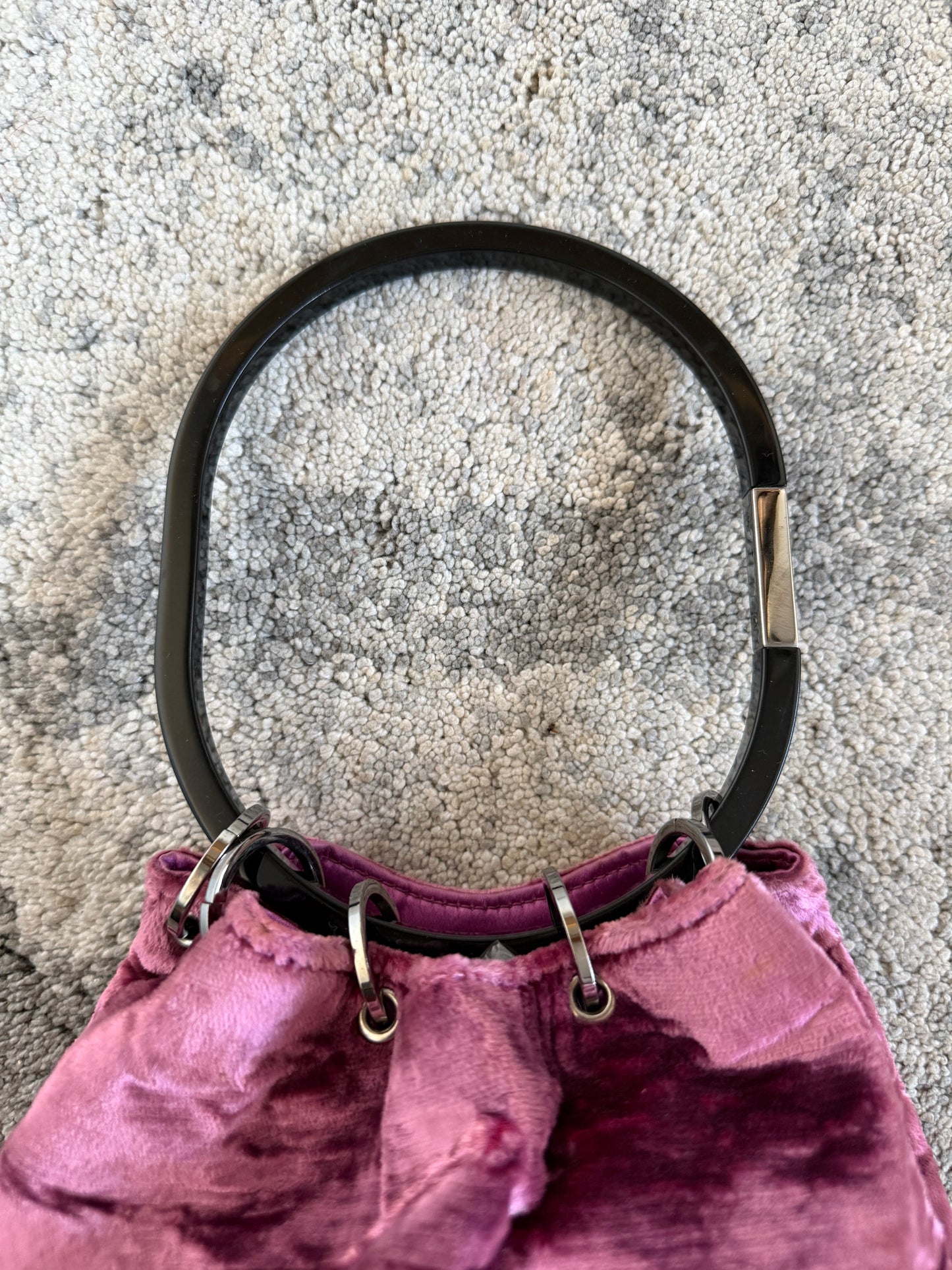 Gucci FW1999 velvet mini bucket bag