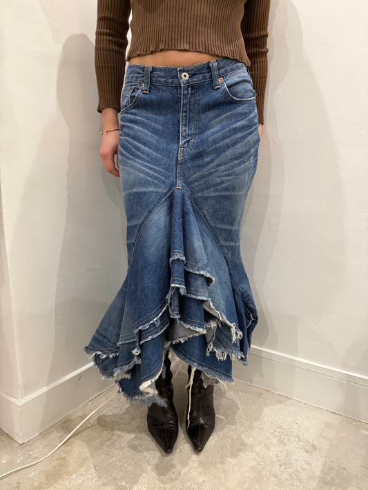Junya Watanabe SS2009 reconstructed denim skirt