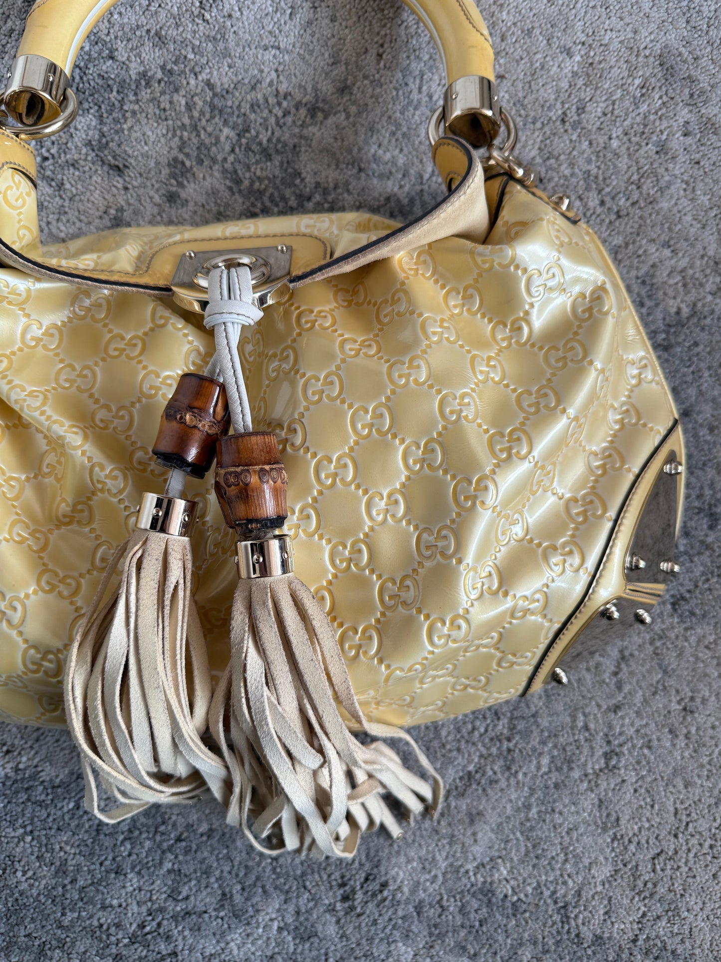 Gucci 2007 Indy patent leather bag