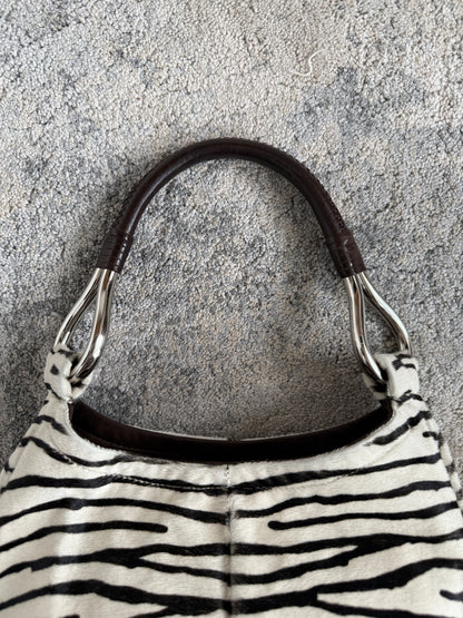 Prada SS2003 zebra pony hair leather bag