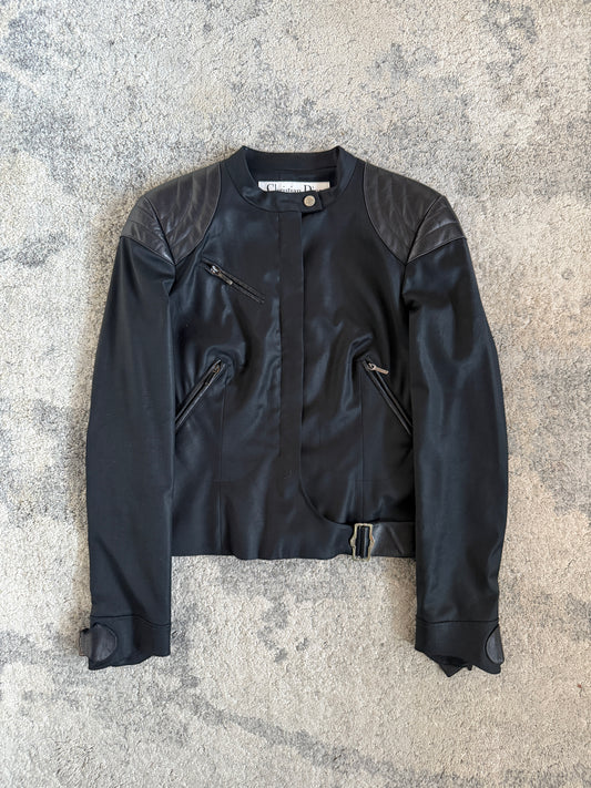 Christian Dior FW2003 wool & leather motorcycle jacket by J.Galliano