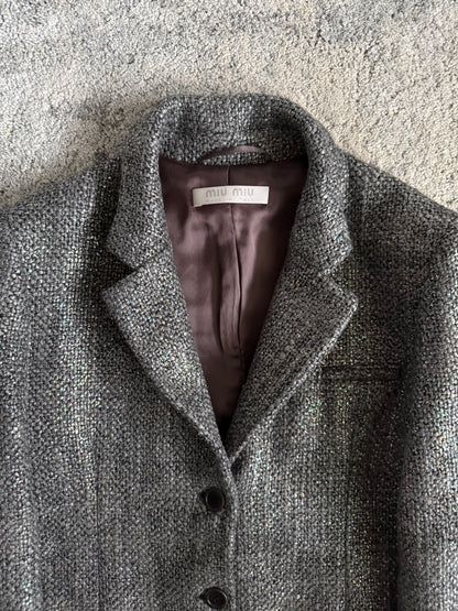 Miu Miu FW1998 wool iridescent coat