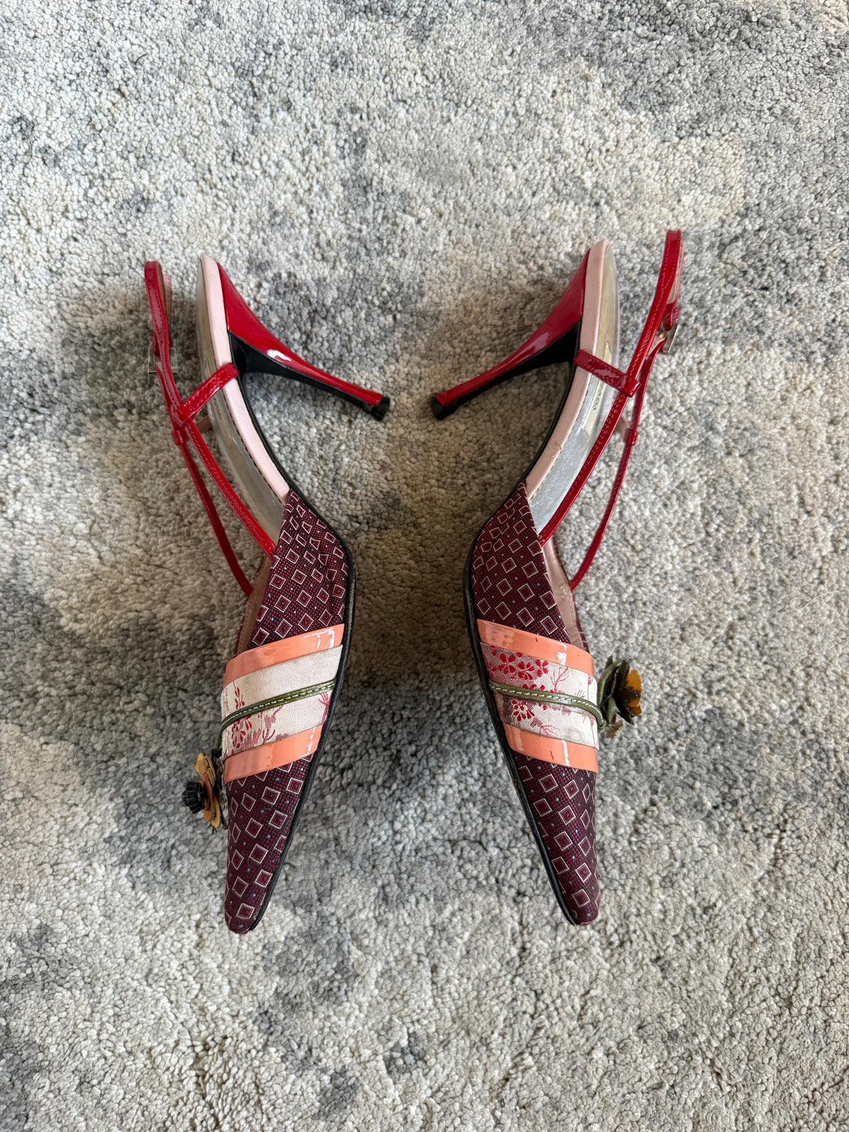 Prada SS2003 silk heels