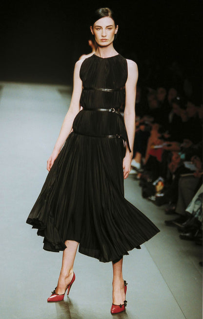 Prada FW2002 silk pleated dress