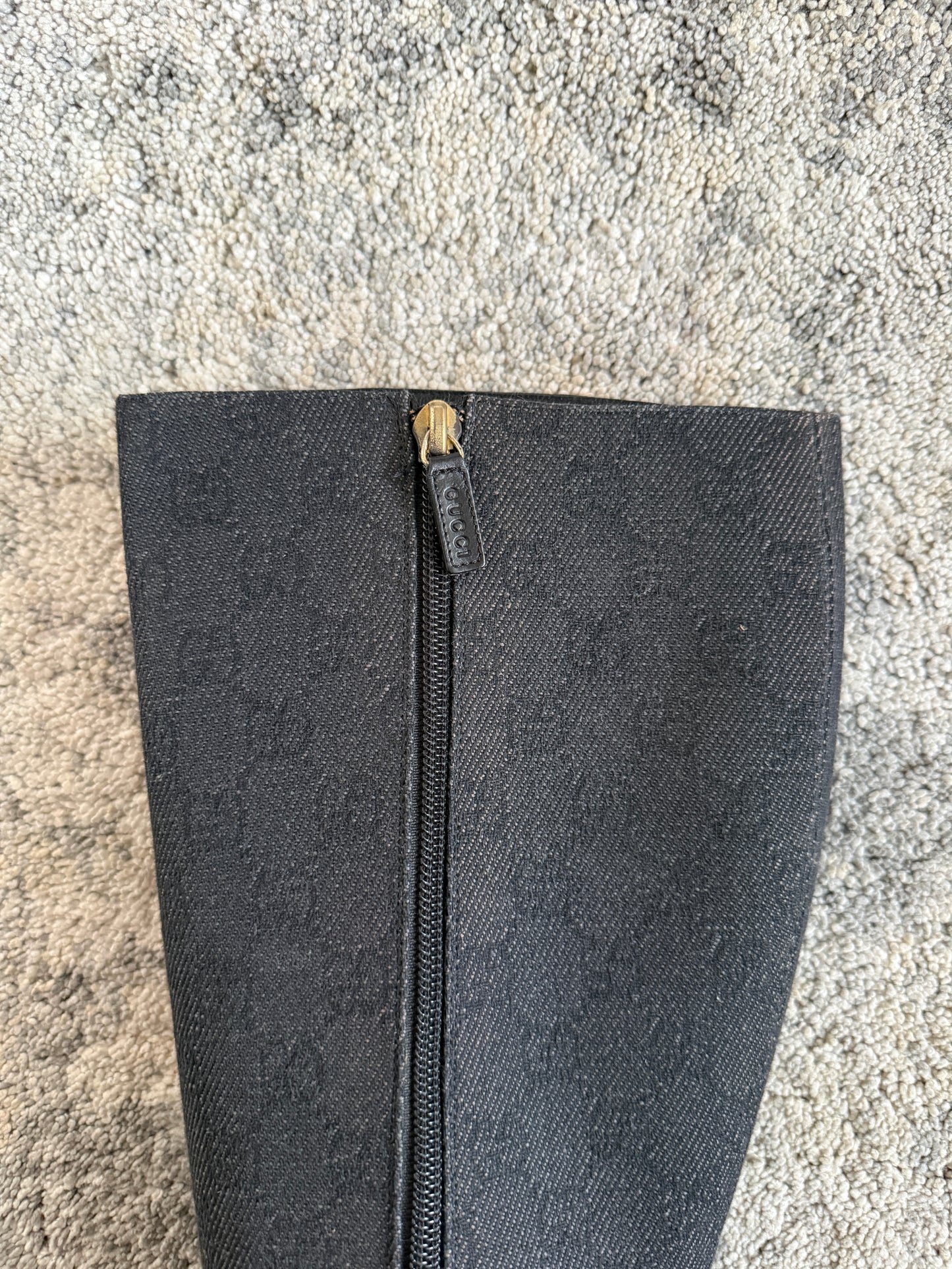 Gucci 2000’s monogram heels boots
