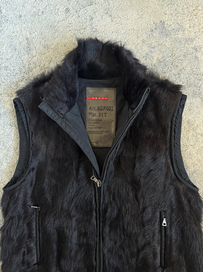 Prada FW1999 fur & nylon vest